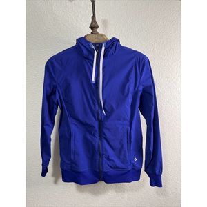 Black Diamond Jacket Womens Small Long Sleeve Full Zip Hooded Pockets Blue